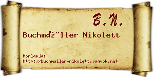 Buchmüller Nikolett névjegykártya