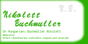 nikolett buchmuller business card