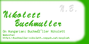 nikolett buchmuller business card